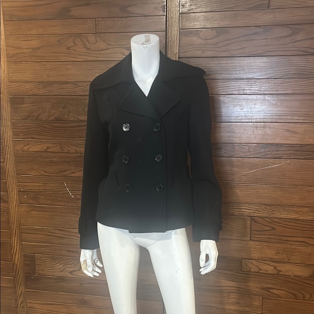 Rickis. Small. Black Double-Breasted Pea Coat